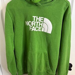 The North Face Green and White Pullover Hoodie